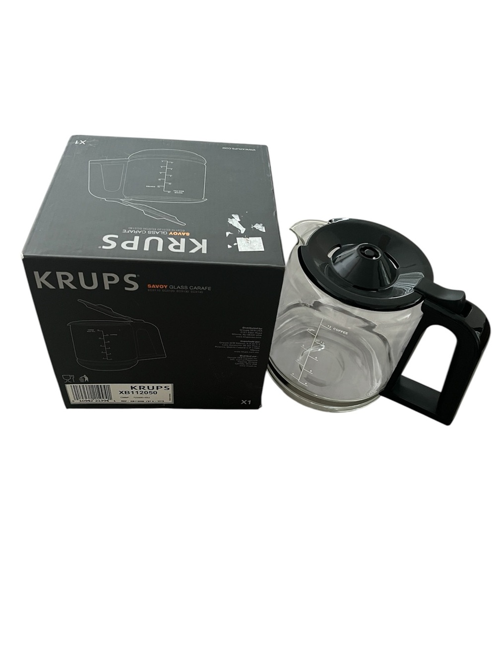 KRUPS Savoy Glass 12 Cup Coffee Carafe with Lid - XB112050